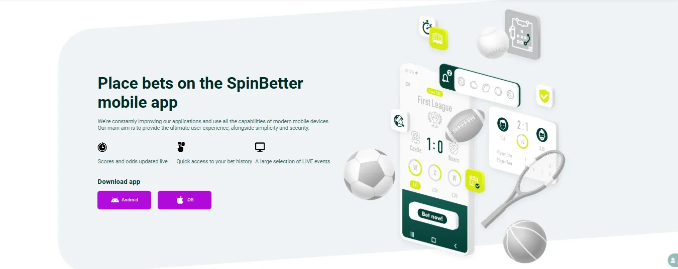 Download Spinbetter app