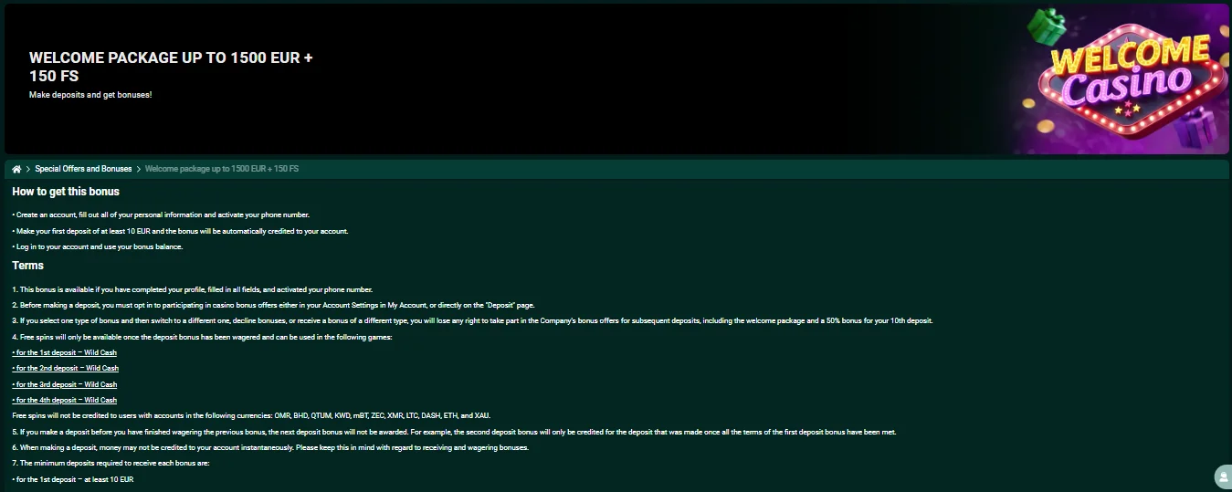 Spinbetter bonus code